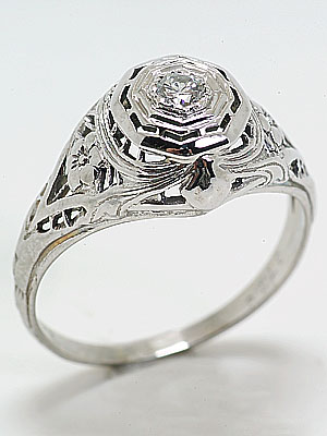 Classic Antique Engagement Ring by J.R. Wood