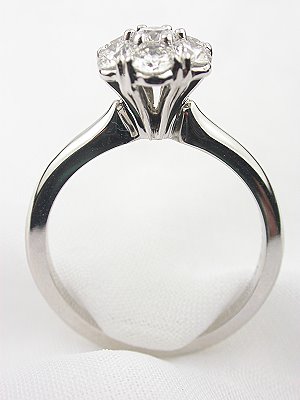 Diamond Cluster Engagement Ring 