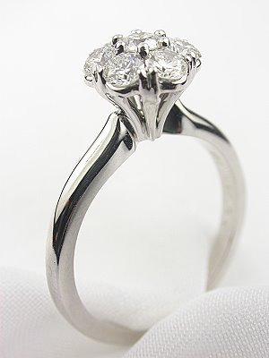 Diamond Cluster Engagement Ring