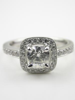 Cushion Cut Diamond Engagement Ring