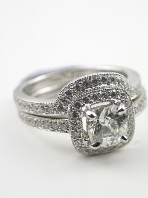 Cushion Cut Diamond Engagement Ring