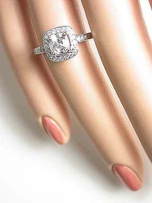 Cushion Cut Diamond Engagement Ring