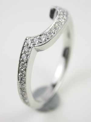 Curved Diamond Wedding Ring