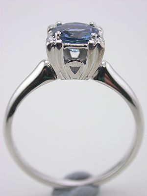 Aquamarine Solitaire Engagement Ring