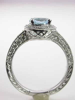 Vintage Halo Style Engagement Ring Mounting