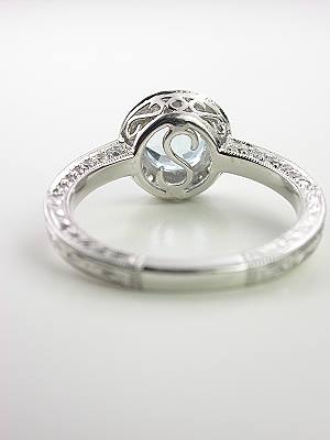 Vintage Halo Style Engagement Ring Mounting