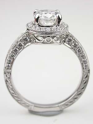 Halo Diamond Engagement Ring