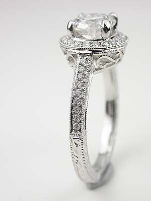 Halo Diamond Engagement Ring