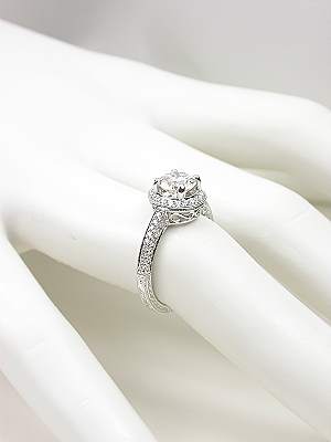 Halo Diamond Engagement Ring