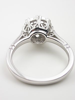 Edwardian Style Rose Cut Diamond Engagement Ring