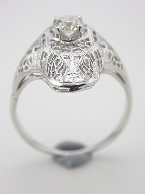 Antique Filigree and Diamond Dinner Ring