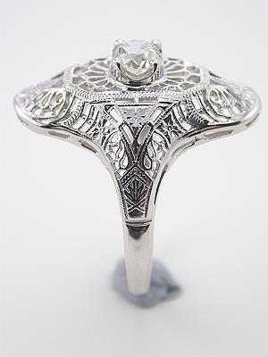 Antique Filigree and Diamond Dinner Ring