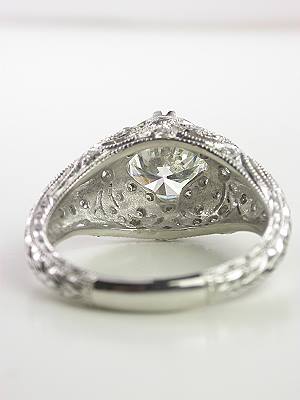 Edwardian Style Filigree Diamond Engagement Ring