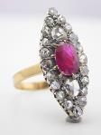 Victorian Antique Ruby Ring from France