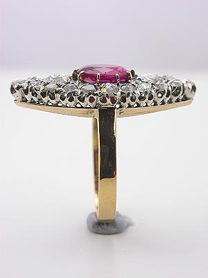 Victorian Antique Ruby Ring from France