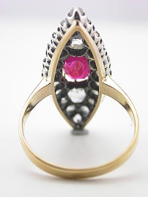 Victorian Antique Ruby Ring from France