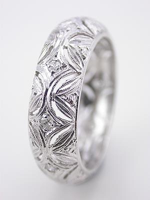 Art Deco Antique Filigree Wedding Band