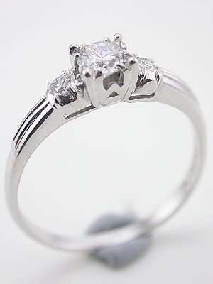 Platinum and Diamond Antique Engagement Ring