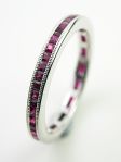 Square Cut Ruby Eternity Band