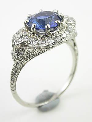 Antique Edwardian Sapphire Engagment Ring 