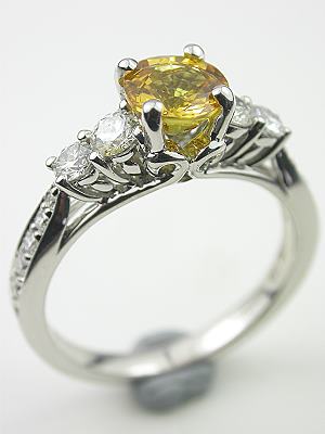 Glorious Yellow Sapphire Engagment Ring