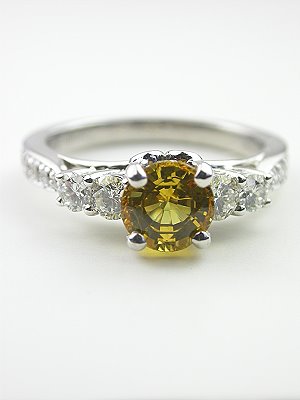 Glorious Yellow Sapphire Engagment Ring