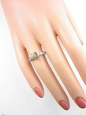 Glorious Yellow Sapphire Engagment Ring