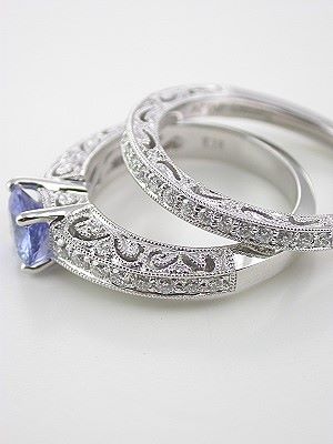 Filigree and Diamond Wedding Ring