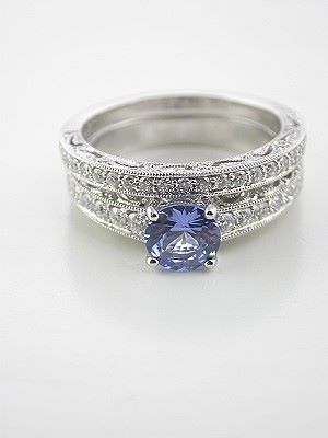 Filigree and Diamond Wedding Ring