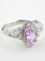 Romantic Pink Sapphire Engagement Ring