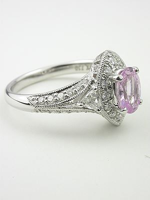 Romantic Pink Sapphire Engagement Ring