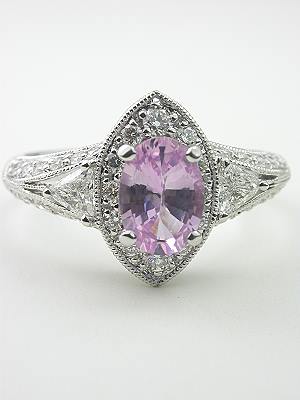 Romantic Pink Sapphire Engagement Ring