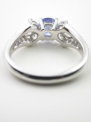 Sapphire and Pear Shaped Diamond Engagement Ring