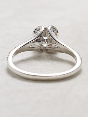 Contemporary White Sapphire Engagement Ring