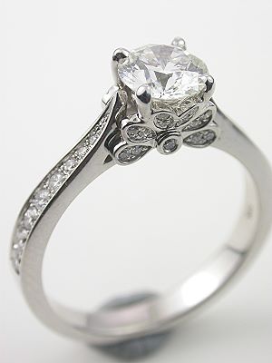 Contemporary Diamond Engagement Ring 