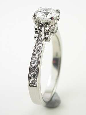 Contemporary Diamond Engagement Ring 