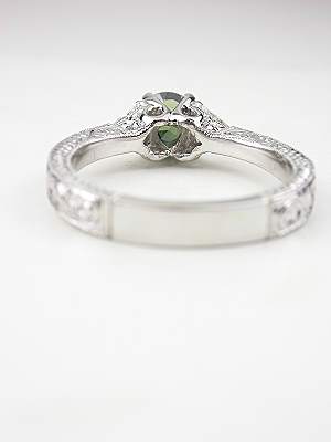 Green Sapphire Engagement Ring