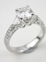 Vintage Style Diamond Engagement Ring