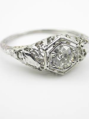 Edwardian Antique Engagement Ring with Bird Motif