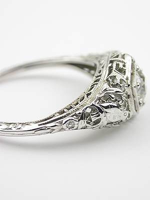 Edwardian Antique Engagement Ring with Bird Motif