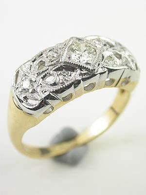 Antique Two-Toned Diamond Wedding Ring