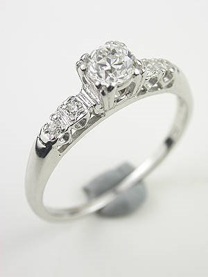 Old European Cut Diamond Vintage Engagement Ring