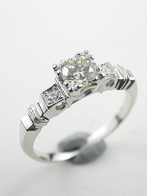 Antique Diamond Engagement Ring with Illusion Setting