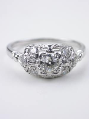 Antique Engagement Ring with Old European Cut Diamond