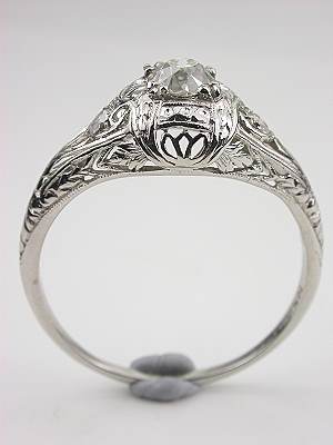 Edwardian Antique Filigree Engagement Ring