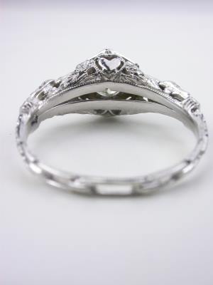 Kissing Bird Motif Antique Engagement Ring