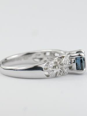 Sapphire Engagement Ring with Garden Motif