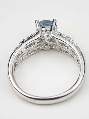 Vintage Inspired Aquamarine Engagement Ring