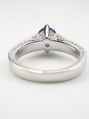 Filigree Sapphire Engagement Ring in the Antique Style