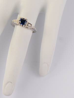 1930s Blue Sapphire Engagement Ring